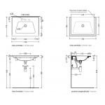 Flaminia Bloom Umywalka ścienna prostokątna 72x51,5 cm biała BM70L