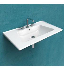 Flaminia Bloom Umywalka ścienna prostokątna 87x51,5 cm biała BM85L