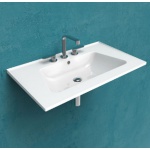 Flaminia Bloom Umywalka ścienna prostokątna 87x51,5 cm biała BM85L