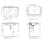 Flaminia Bloom Umywalka ścienna prostokątna 87x51,5 cm biała BM85L