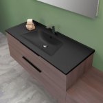  Flaminia Bloom Umywalka ścienna 122x51,5 cm czarny BM120LNER