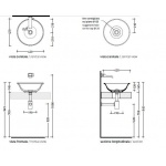 Flaminia Boll Umywalka Stawiana na blat 42cm biała BL42L