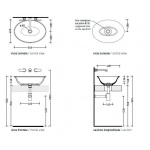 Flaminia Boll Umywalka Stawiana na blat 56cm biała BL56L