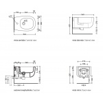 Flaminia Bonola Bidet wiszący 54 cm biały BN218