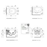 Flaminia Bonola Miska bezrantowa bez deski sedesowej 54x38 biały mat BN118GLAT