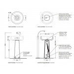 Flaminia Bonola Postument do umywalki Biały BN50C