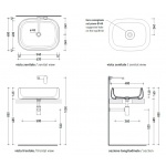   Flaminia Bonola Umywalka Stawiana na blat 62x48 cm biała BN60A W MAGAZYNIE!!