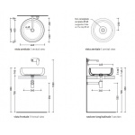 Flaminia Bonola Umywalka Stawiana na blat 46cm biała BN46A
