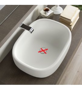   Flaminia Bonola Umywalka Stawiana na blat 62x48 cm biała BN60A W MAGAZYNIE!!