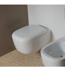 Flaminia Bonola Miska wisząca bezrantowa /Rimless 54x38 cm biała + deska wolnoopadająca WC biała BN118G+BNCW03 W MAGAZYNIE!!