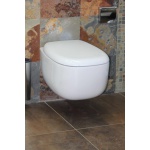 Flaminia Bonola Miska wisząca bezrantowa /Rimless 54x38 cm biała + deska wolnoopadająca WC biała BN118G+BNCW03 W MAGAZYNIE!!