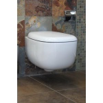 Flaminia Bonola Miska wisząca bezrantowa /Rimless 54x38 cm biała + deska wolnoopadająca WC biała BN118G+BNCW03 W MAGAZYNIE!!