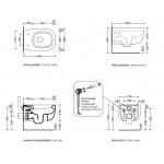 Flaminia Bonola Miska wisząca bezrantowa /Rimless 54x38 cm biała + deska wolnoopadająca WC biała BN118G+BNCW03 W MAGAZYNIE!!