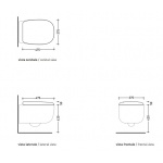 Flaminia Bonola Miska wisząca bezrantowa /Rimless 54x38 cm biała + deska wolnoopadająca WC biała BN118G+BNCW03 W MAGAZYNIE!!