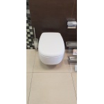 Flaminia Bonola WC wiszący bez kołnierza z deską wolnoopadającą 54x38 cm Biały mat BN118GLAT+BNCW03LAT