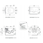 Flaminia Bonola WC wiszący bez kołnierza z deską wolnoopadającą 54x38 cm Biały mat BN118GLAT+BNCW03LAT