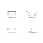 Flaminia Brick Półka ceramiczna 53x19,5x11cm 5090