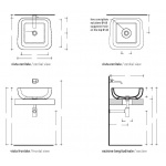 Flaminia Como Umywalka Stawiana na blat 51cm biała CM51A