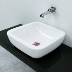      Flaminia Como Umywalka stawiana 51x48cm biała bez korka CM51A WYPRZEDAŻ MAGAZYNOWA!!