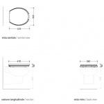 Flaminia Disabili Deska sedesowa zwykła biała CW1274