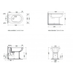 Flaminia Efi Bidet stojący 56 cm biały EF217