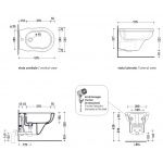 Flaminia Efi Bidet wiszący 53,5 cm biały EF218