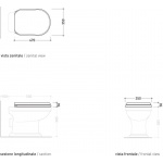 Flaminia Efi Deska Sedesowa Zwykła ze Złotymi Zawiasami biała 23/O