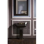 Flaminia Efi Umywalka ścienna 70x54 cm Nero 6006NER