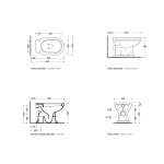 Flaminia Efi Miska stojąca 55x35 biały 6011