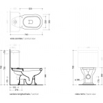 Flaminia Efi Miska stojąca 74x35 biały 6001