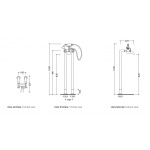 Flaminia Evergreen Bateria Wannowa Wolnostojąca Chrom EG700