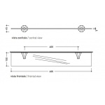 Flaminia Evergreen Półka Szklana 60 cm EG60M