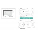Flaminia Evergreen Wanna wolnostojąca 170x80x71 cm biały EG171