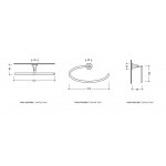 Flaminia Evergreen Wieszak na Ręcznik 31 cm chrom EGAN