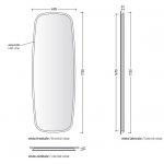 Flaminia Flag 172 Lustro ścienne ze światłem LED 62x172 cm FG172SPE