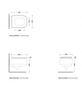 Flaminia Flag Deska sedesowa wolnoopadająca 47x36 cm Biała FGCW03OR złote zawiasy