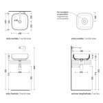 Flaminia Flag Umywalka nablatowa 40x40 cm Argilla FG40AARG