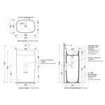Flaminia Flag Umywalka stojąca 52x36 cm Carbone FG52PCAR
