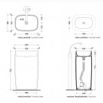 Flaminia Flag Umywalka wolnostojąca 52x36 cm Nuvola FG52CNUV