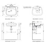  Flaminia Fluo 60 Umywalka nablatowa - wisząca 60 cm argilla FU60LARG