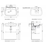 Flaminia Fluo 70 Umywalka nablatowa - wisząca 70 cm carbone FU70LCAR