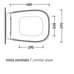 Flaminia Fluo deska wc wolnoopadająca 48,5x39,5 cenere FUCW05CEN