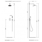 Flaminia Fold Zestaw natryskowy podtynkowy z deszczownicą 20 cm chrom FL2550