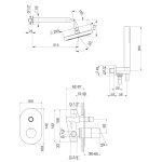 Flaminia Fold Zestaw natryskowy podtynkowy z deszczownicą 20 cm chrom FL2550