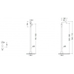 Flaminia Fold Bateria umywalkowa Wolnostojąca Chrom FL3052