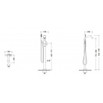 Flaminia Fold Bateria wannowa wolnostojąca chrom FL2580