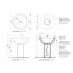 Flaminia Fonte Umywalka wolnostojąca 70cm biała FN70L