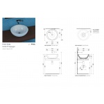Flaminia Fonte Umywalka Stawiana na Blat 52cm biała FT52L