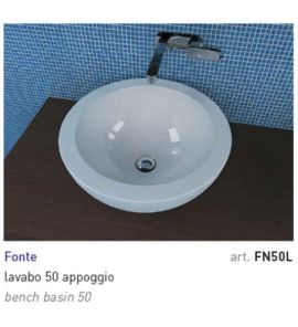 Flaminia Fonte Umywalka Stawiana na Blat 52cm biała FT52L