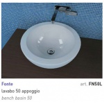 Flaminia Fonte Umywalka Stawiana na Blat 52cm biała FT52L